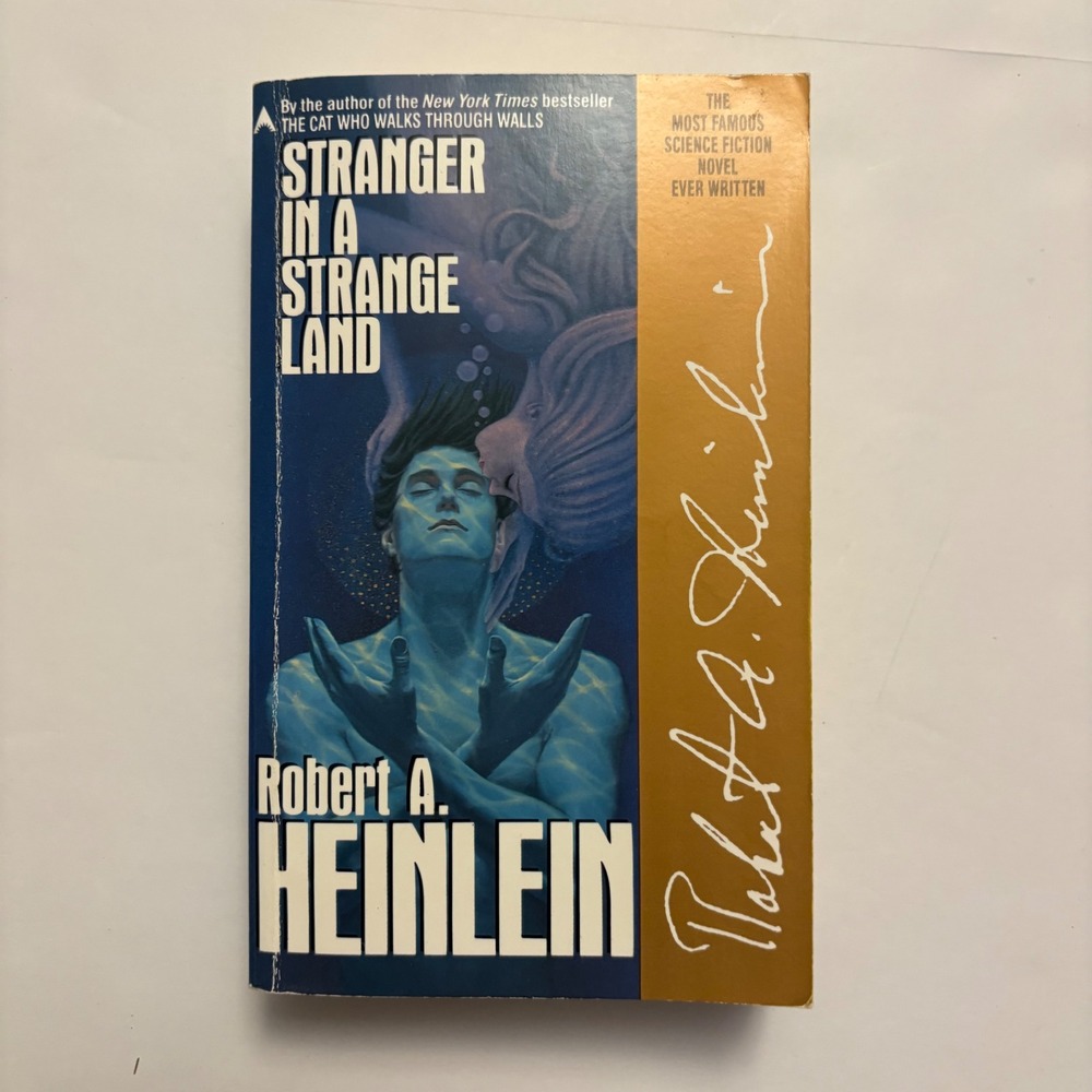 Ace Stranger In A Strange Land Book Unisex OS Blue Robert A Heinlein Sci-Fi